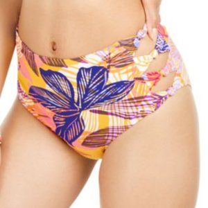 Hula Honey Palm Play Side-Knot Swim Swim Bottoms